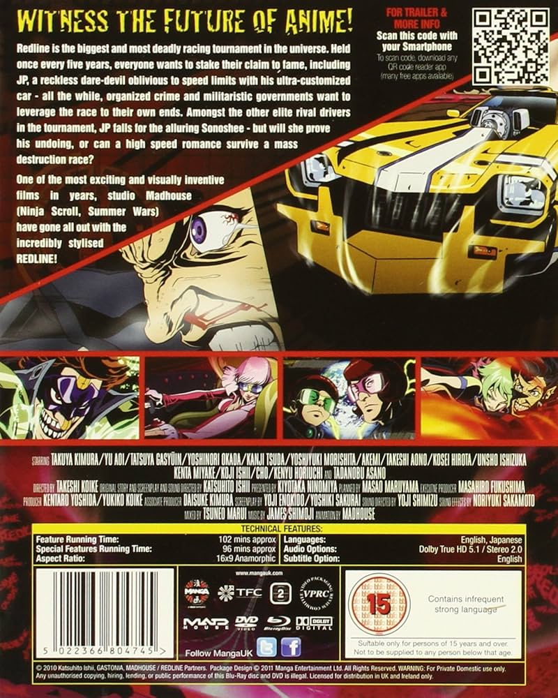 Redline [Blu-ray]: Amazon.co.uk: Takeshi Koike, Yukiko Koike